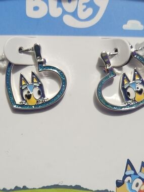 ACME Purple Bluey Hoop Earrings with Pink Accent